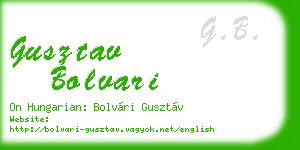 gusztav bolvari business card